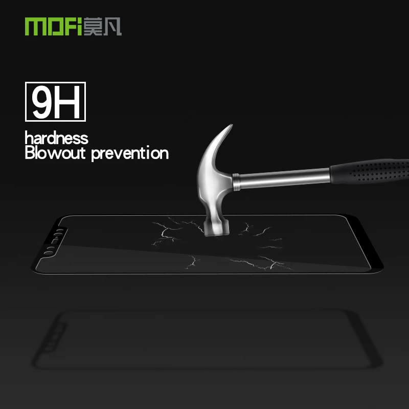 Защитное стекло MOFi для Xiaomi Mi 8 закаленное с полным покрытием | Мобильные телефоны
