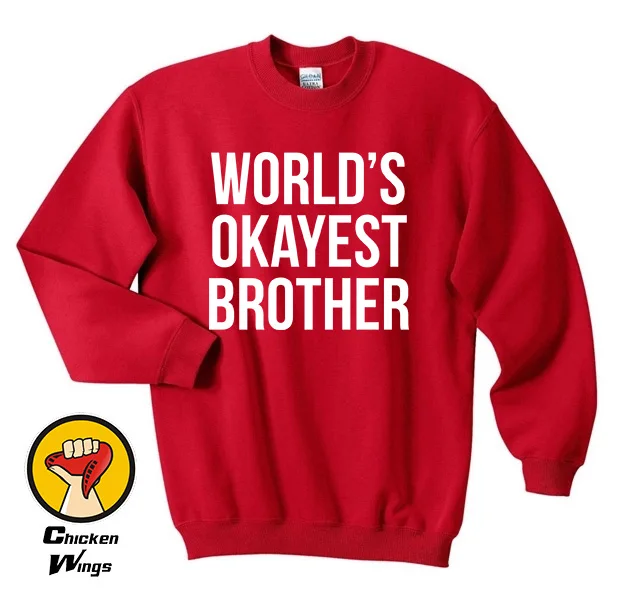 

Brother Shirt World's Okayest Brother Sweatshirt Unisex More Colors XS - 2XL