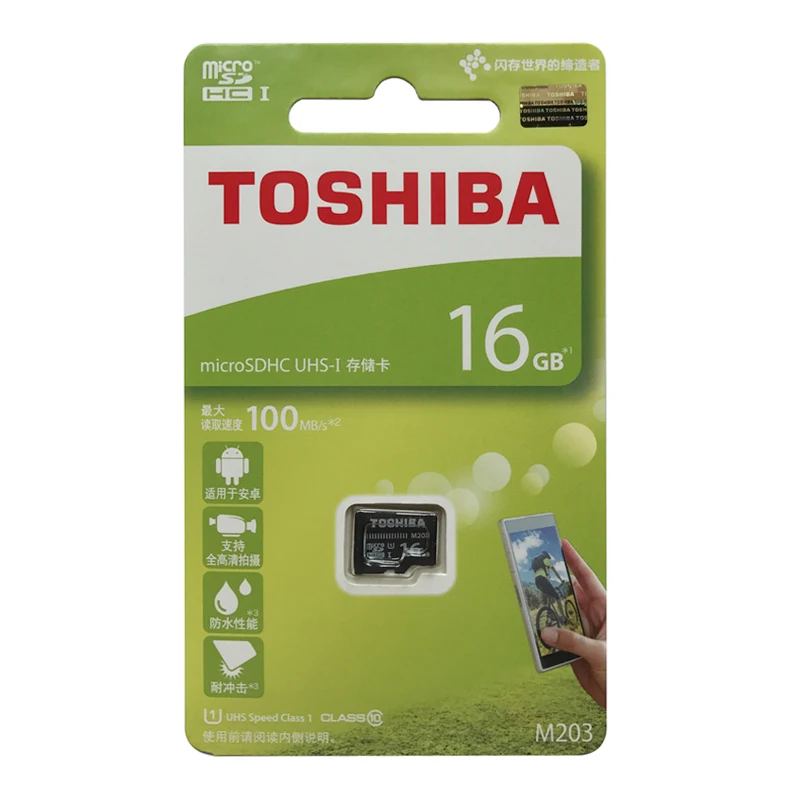 Toshiba tf карты M203 micro SD слот для карт памяти UHS I 16 Гб U1 Class10 FullHD флэш карта microSD