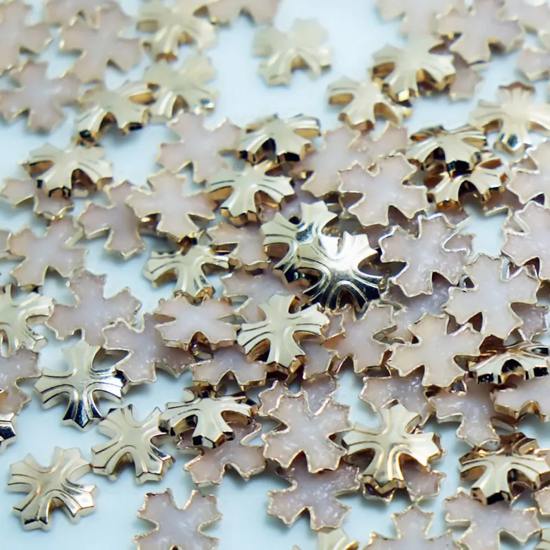 

Fashion Rivets Hot-Fix Rivet Plating 100Pcs Rivet 13Mm Metal Punk Spikes Cross Close-End Diy Studs Garment Accessories SINUAN