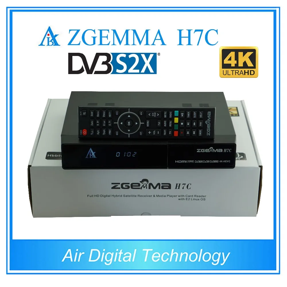 10 шт./лот zgemma h7c 4k ultra hd ТВ декодер dvb s2x/s2 + twin t2 & c поддержка мульти потока|decoder dvb|dvb cdvb
