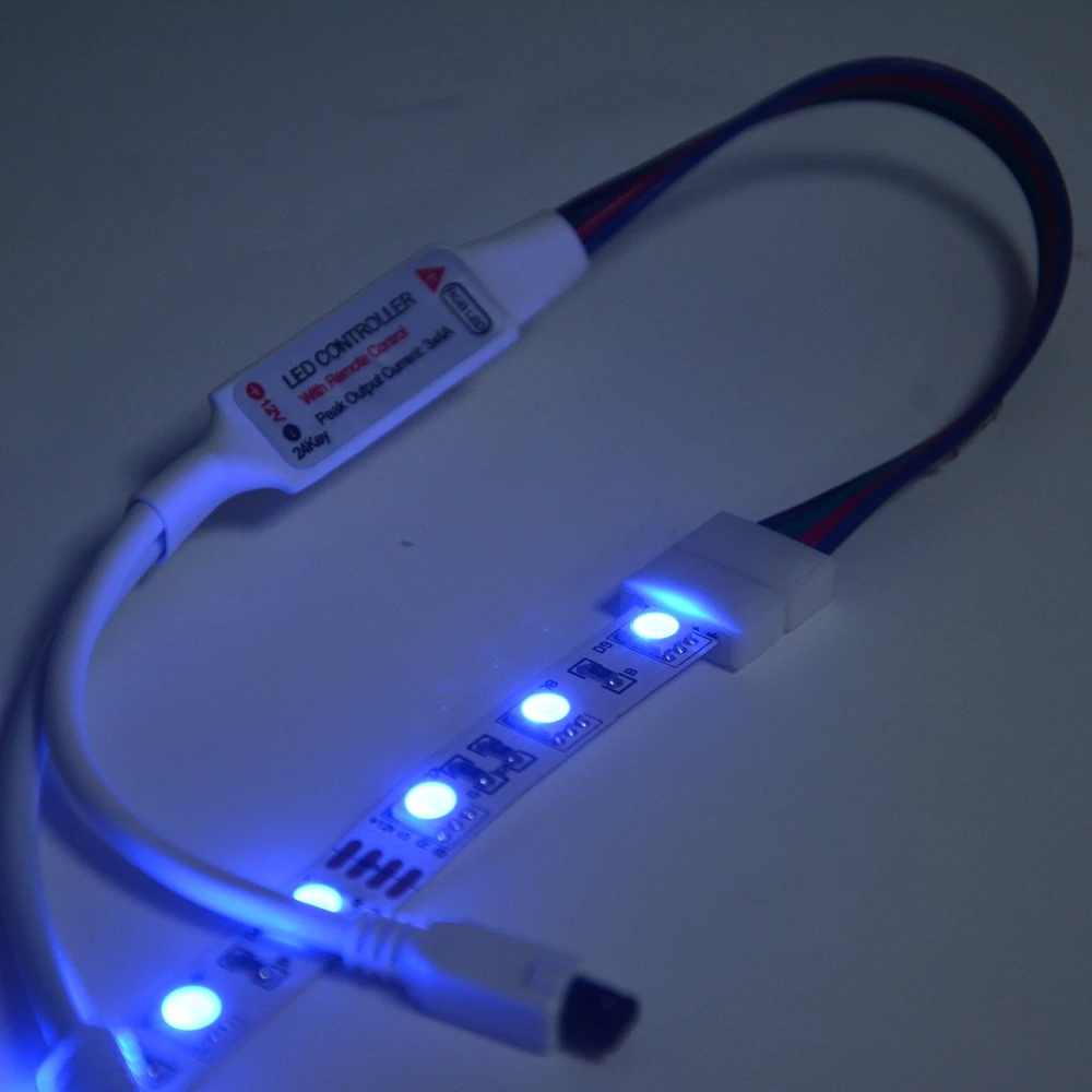 DC12V мини RGB LED контроллер 24 ключа ИК инфракрасный беспроводной пульт