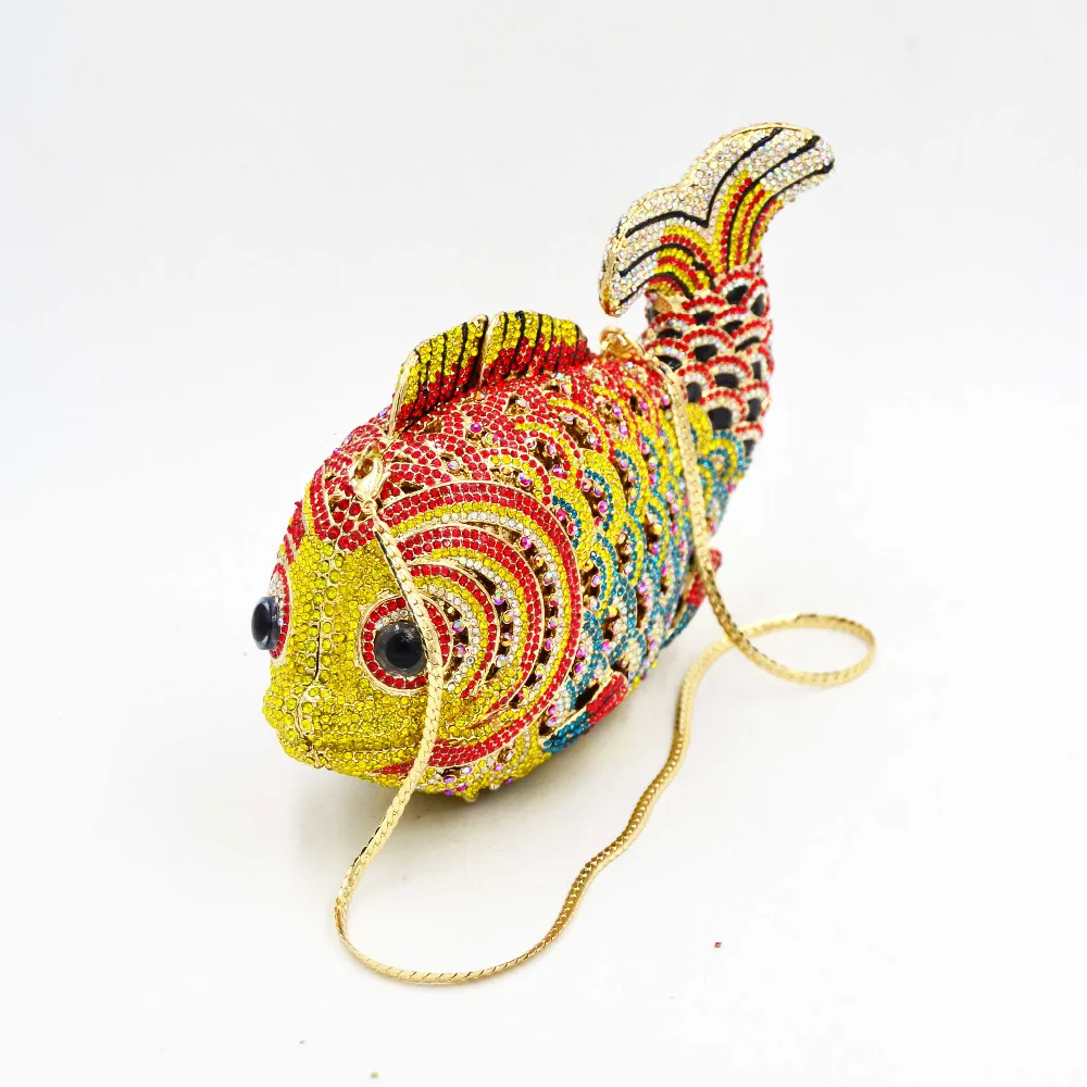 Дизайнерский кошелек Fish для вечерние миниатюрная сумка-мессенджер модный клатч