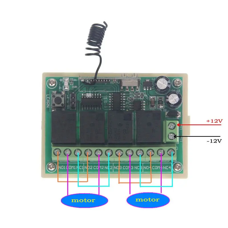 Универсальный беспроводной пульт дистанционного управления DC 12 В 4 канала
