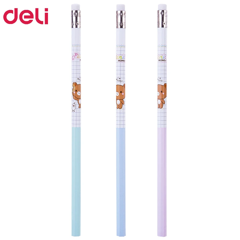 90pcs kawaii stationery cute rilakkuma pencil with erasers prizes for kids drawing writing pencils 2B HB school items free ship |