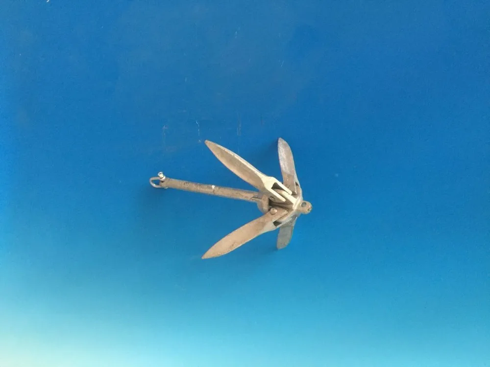 Складной анкер для лодки 7 фунтов 3 2 кг оцинкованный Утюг|iron|iron galvanizediron anchor |