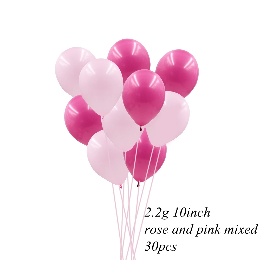 pink and rose mixed 30 шт. 3 цвета 12 дюймов воздушные шары невесты латексные воздушные шары для дома Свадебная вечеринка украшения принадлежности для вечеринки-девичника - Цвет: pink and rose mixed