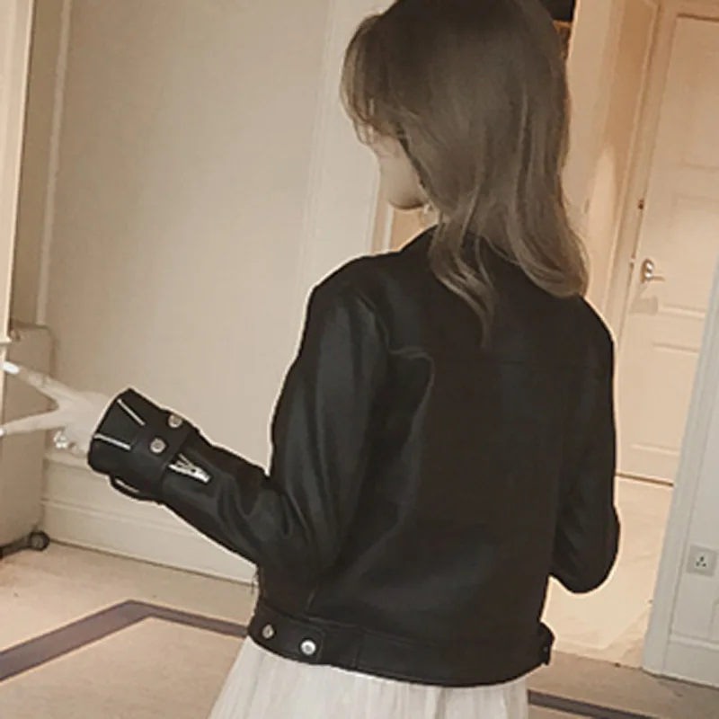 Женские пальто из основной коллекции Новинка 2017 уличный стиль весна кожаная