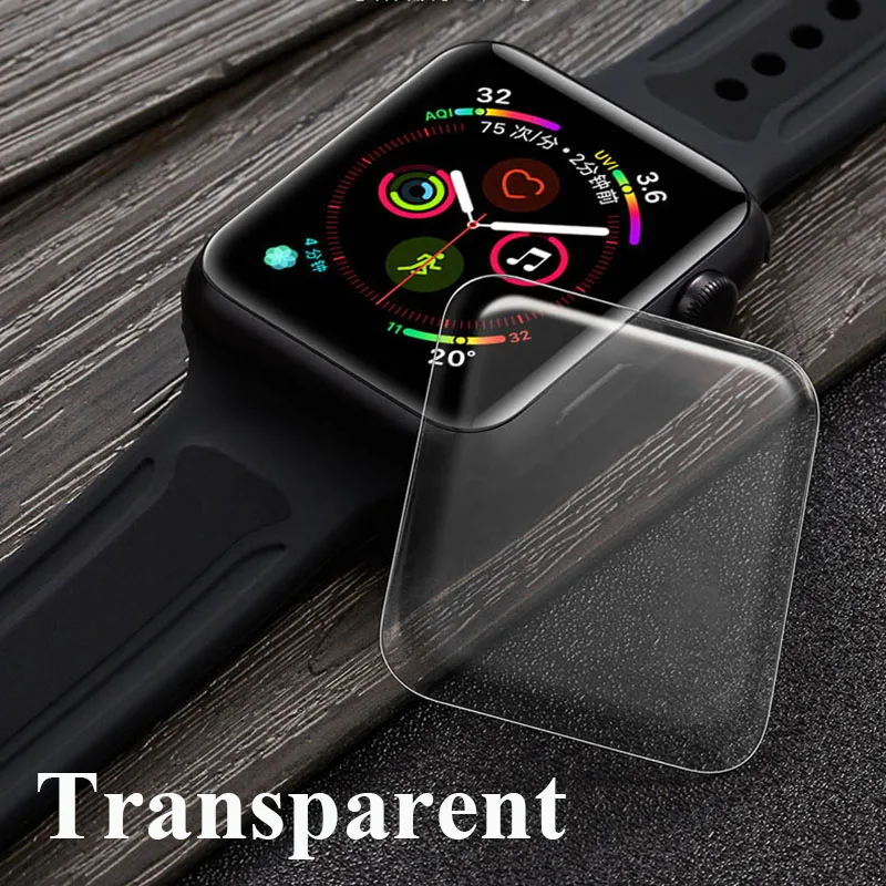 Transparent Suntaiho 9D полное покрытие полная гелевая стеклянная пленка для Apple Watch 4 40 44 мм Защита экрана для iWatch серии 4 3 2 Защитная пленка 38 - Цвет: Transparent