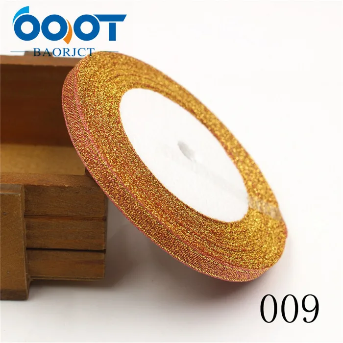 OOOT BAORJCT, 1710181,34 цветов, 6 мм, Блестящая лента, Рождественская тесьма для свадебного ремесла, бант, подарочное украшение, оберточная лента, сделай сам - Цвет: 009
