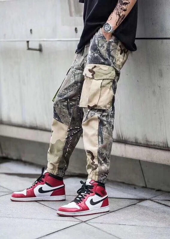 Повседневная модная мужская пустыня камуфляж брюки-джоггеры | Мужская одежда