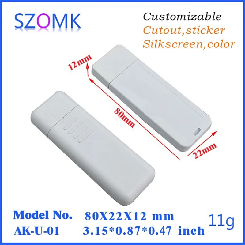 Корпус для электроники сделай сам пластиковый мини usb разъем (10 шт.) 80*22*12 мм