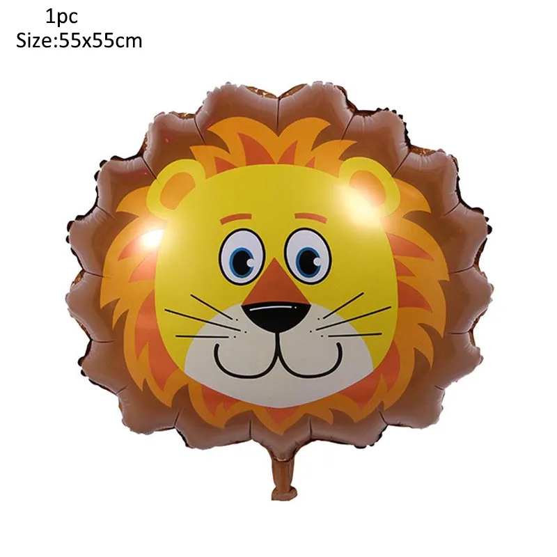 1pc lion Детский душ животные шарики для день рождения джунгли вечерние для вечеринки в стиле сафари Джунгли Тема вечерние шары Свадебная вечеринка Декор ребенок день рождения шар - Цвет: 1pc lion