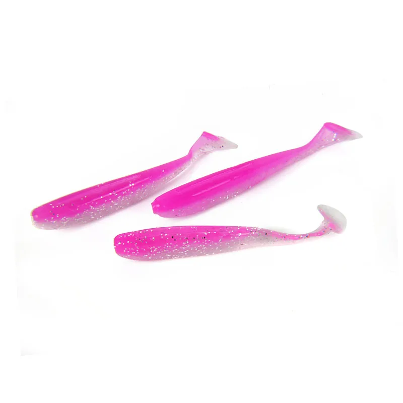 pink 12 шт./лот, Мягкая приманка 65 мм/1,8 г, 12 цветов, приманка для рыбалки, Мягкая силиконовая приманка, приманка для ловли карпа, для окуня, щуки - Цвет: pink