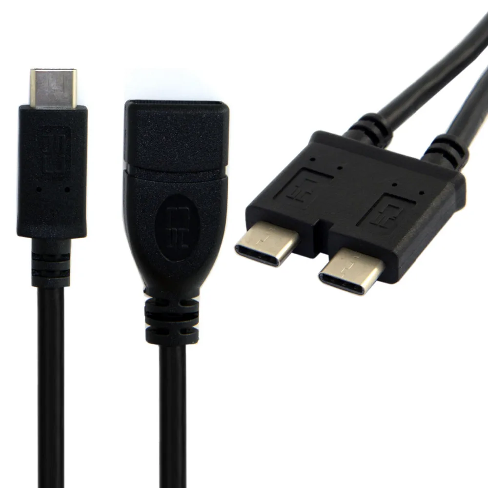 

Chenyang USB 3.1 Type-C to USB-C & USB 3.0 Female OTG Data Cable for New 13 inch Mac book Pro