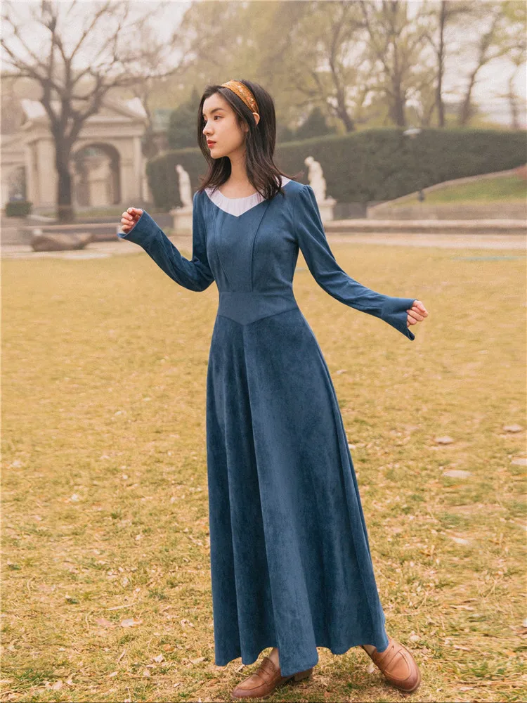 2019 Новая модная женская одежда для взрослых Ретро платье с поясом женское