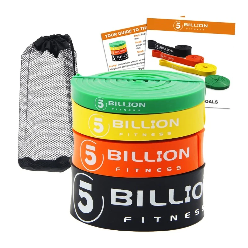 

5BILLION Heavy Duty Latex Fitness Resistance Bands Set Pull Up Loop Band for Strength Weight Training Power Exercise