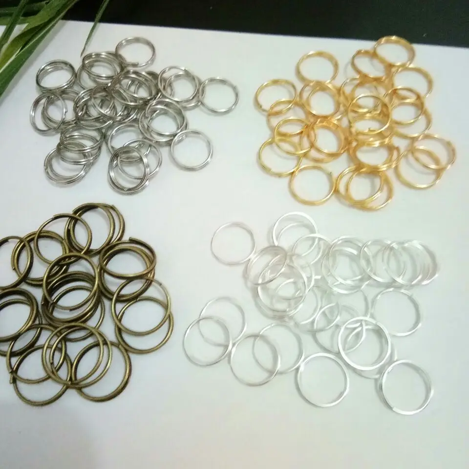 Hot200pcs 5 6 8 10 мм двухслойные Металлические Открытые соединительные кольца