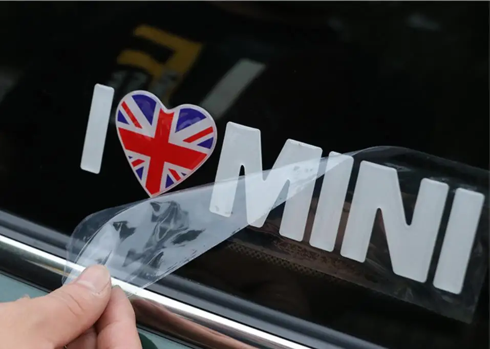 Металл я люблю мини-Наклейка эмблемы-наклейки для Mini Cooper Countryman Clubman F55 F56 R55 R56 R60 F60
