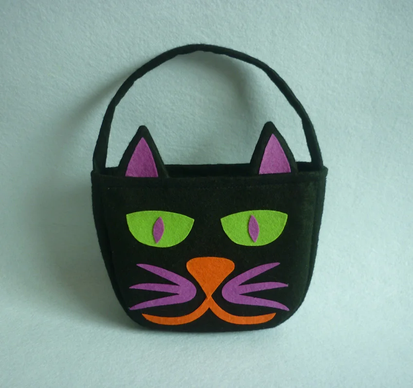 1 шт. складная сумка для Хэллоуина конфетная улыбка тыква индивидуальная