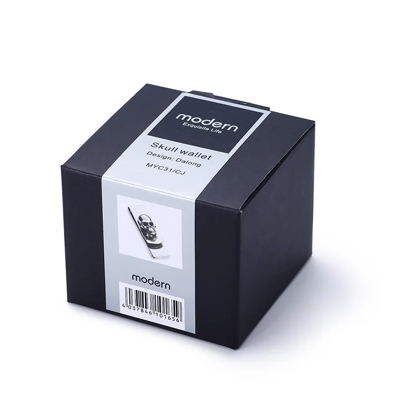 Современный бренд новинка 2020 дизайн черепа мужской серебряный зажим для денег