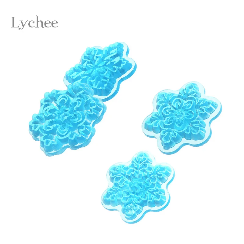 Форма для украшения тортов Lychee Life 1 комплект пластиковая Снежинка штамп
