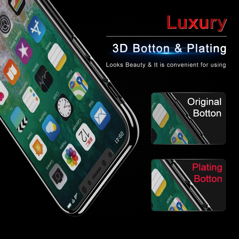 Floveme чехол для iPhone 6 S Fundas Para Móviles 7 плюс Позолоченные Ультра тонкий прозрачный