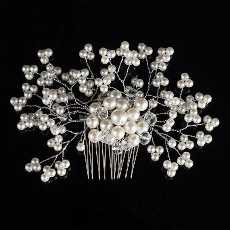 Свадебные аксессуары для волос свадебные имитация жемчуга диадема украшения