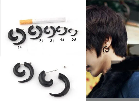 Лидер продаж модные ювелирные изделия крутые мужские серьги-гвоздики черные