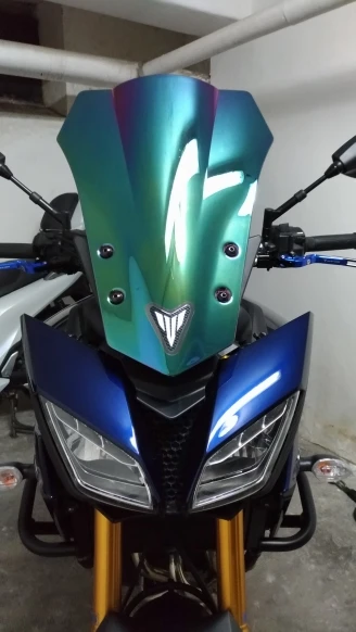 Dark Iridium Мотоцикл ветер Экран лобовое стекло Ветер Экран для 15 16 17 Yamaha MT-09 Tracer MT09 FJ09 FJ-09 дым черный Иридиум - Цвет: Dark Iridium