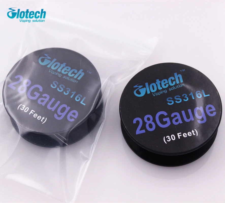 Glotech 10m/roll SS316L Wire heating wires for electronic hookah RDA RBA RTA Atomizer Pre-built Coil Wires DIY vaporizer | Электроника