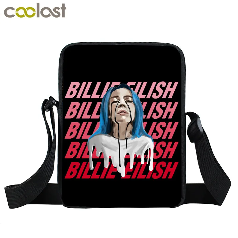 xkb em13 Billie Eilish мини-сумка-мессенджер в стиле хип-хоп сумки через плечо женские сумки для мальчиков и девочек сумки через плечо bookbag rapper модные сумки в подарок - Цвет: xkb em13