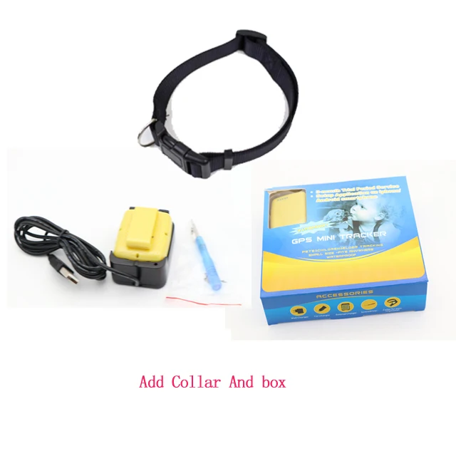 collor with box Новое поступление! Самый маленький Персональный gps трекер MT90 водонепроницаемый собака gps устройства слежения Поддержка регистратор данных и Micro SD карты - Цвет: collor with box