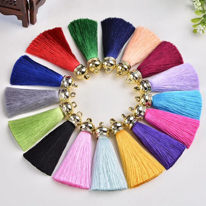 Ожерелье и серьги с кисточками из искусственного шелка 36 шт./лот|silk tassels|tassel diytassel