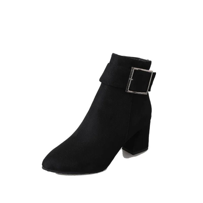 2018 New Ankle Boots for Women Short Boot Casual Shoes Woman Platform High-heel Fashion Pointed Zipper Elegant Sexy Riding | Обувь