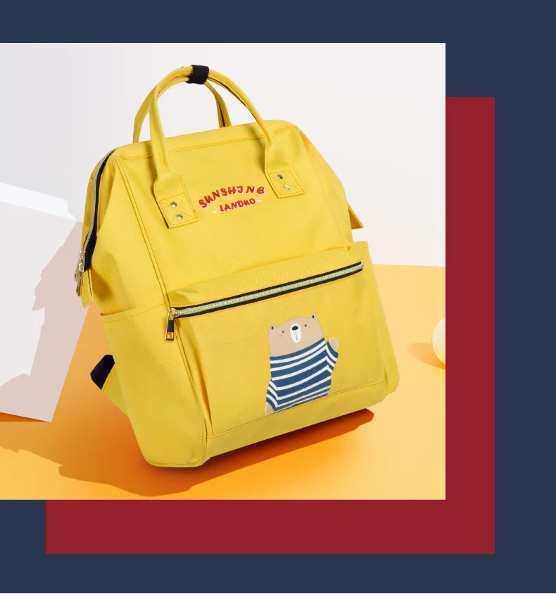 Новые сумки для подгузников LAND Mommy рюкзаки с персонажами мультфильмов сумки для мам рюкзак для подгузников для малышей сумка для прогулки с ребенком принт с животными MPB95