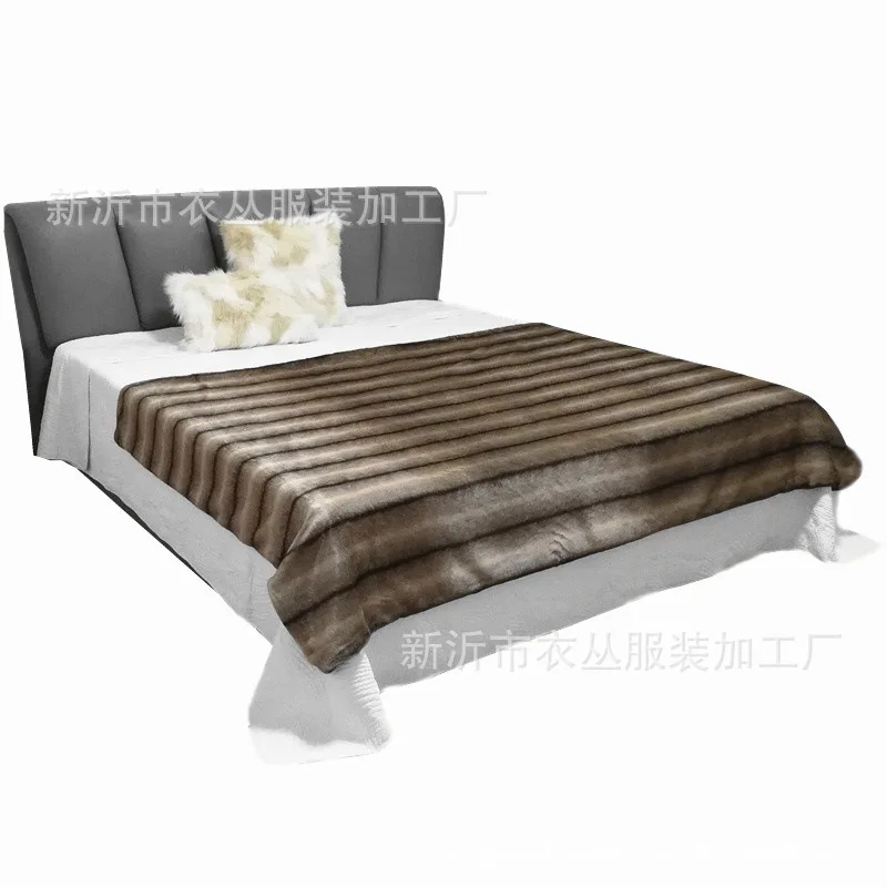 

Faux Fur MinkThrow Blanket Super Soft Fuzzy Cozy Warm Fluffy Plush Hypoallergenic Blanket for Bed Couch Chair Fall Winter