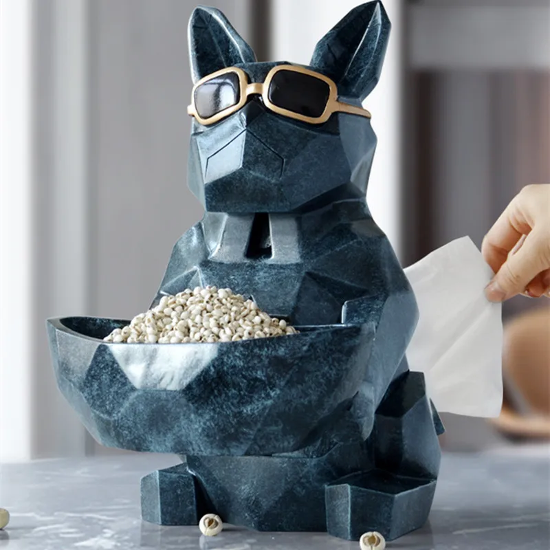 Нордическая крутая коробка для хранения салфеток в виде собаки декоративное