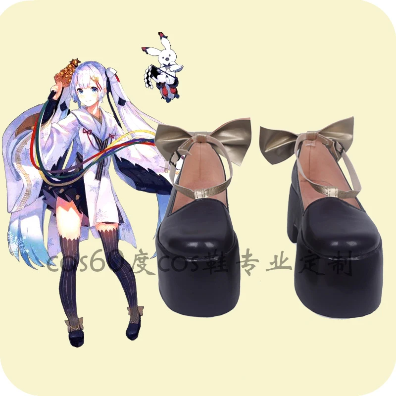 VOCALOID снег ведьма Мику платье Хацунэ косплэй костюм парик обувь Бог радость колокольчики Наряд полный набор костюмы для взрослых на Хеллоуин