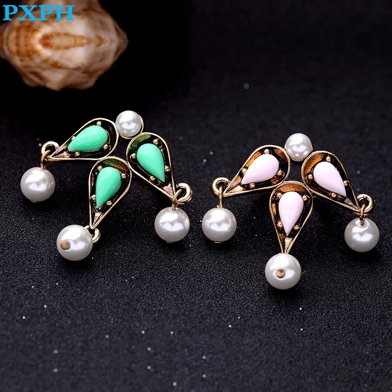 Винтаж Water Drop Gem имитация жемчуга кисточкой кольцо для Для женщин R263|tassel ring|rings for