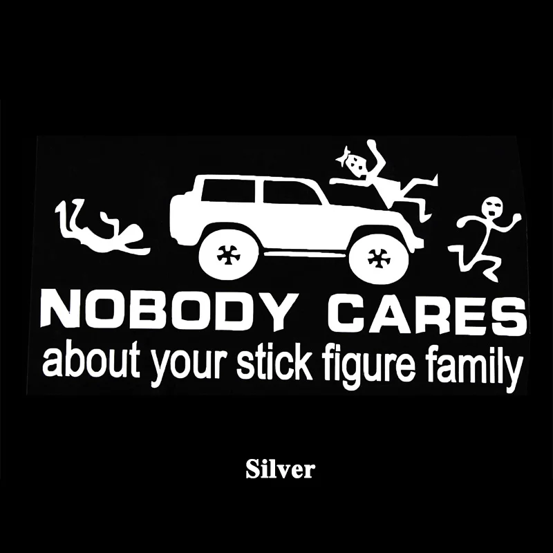 1 шт. SEEYULE никто не заботится о вашем фигурку семейный автомобиль Стикеры наклейка