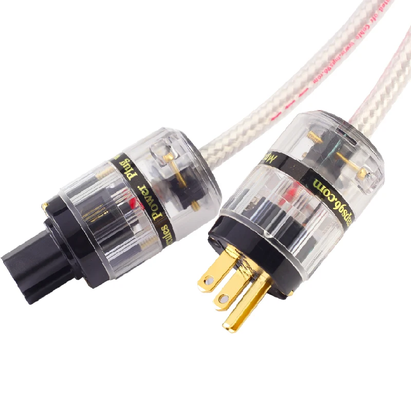 MPS M 8AC HiFi 99.9997% OFC + посеребренный 24k позолоченный 3 контактный кабель питания