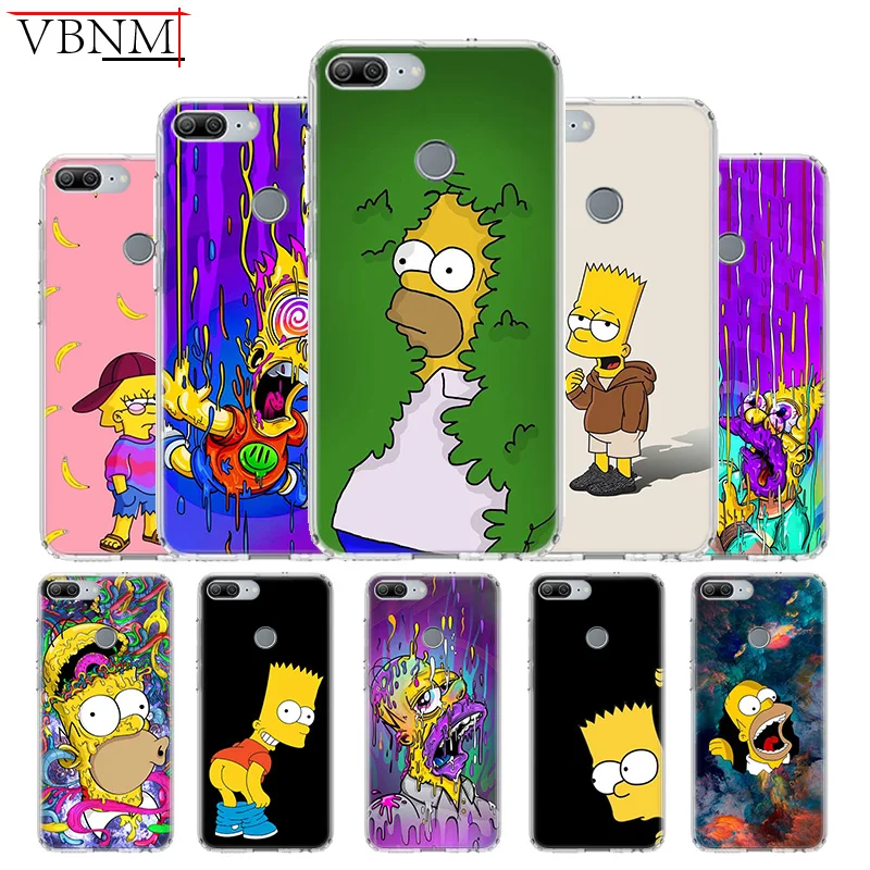 Забавный Уникальный Силиконовый ТПУ чехол Homer J. Simpson для huawei Honor 6X7 8 7X 8X MAX 9 10 Lite V9 Play