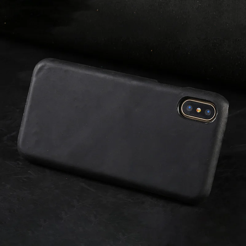 black Натуральная подтягивание кожи чехол для iPhone X 11 11 11 Pro Max XS XR XSMAX 8 Plus для Apple Ipad 5 5S SE, 6, 8, 7, 6s плюс Crazy Horse leder Чехол Броня - Цвет: black