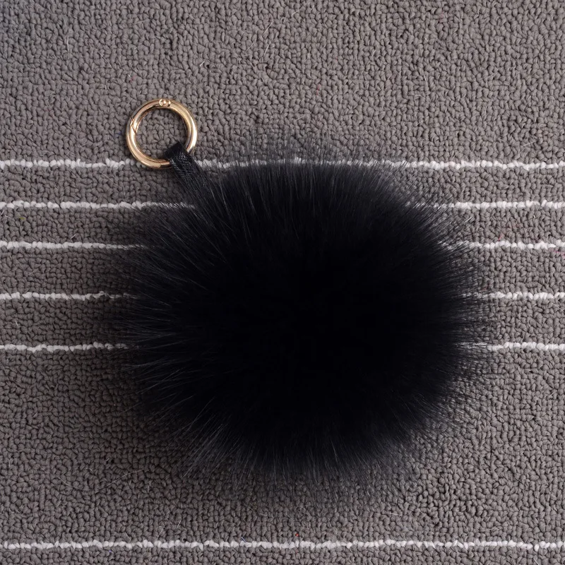 15 см пушистый меховой шар брелок из меха енота для ключей Llavero помпон брелки Porte Clef