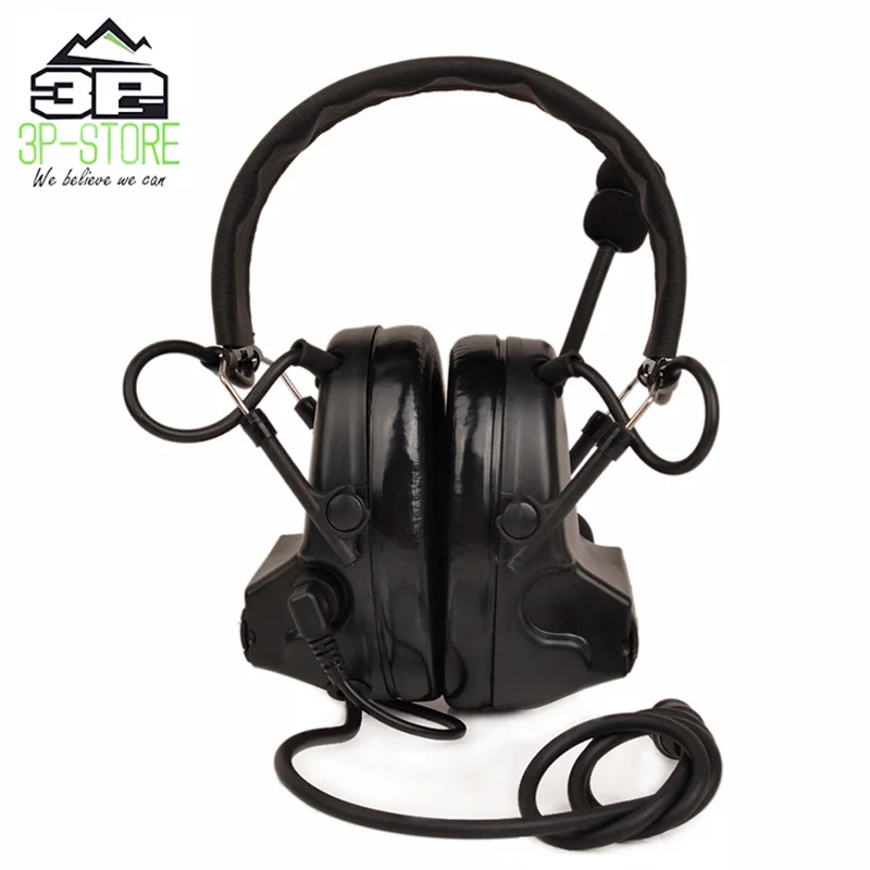 Тактические Comtac ii охотничьи наушники защитные с PTT Midland Kenwood Peltor гарнитура WZ041 BK +