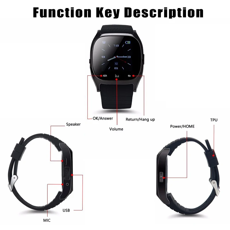 Новейшие Смарт часы с Bluetooth Часы Android фитнес трекер наручные для мобильных