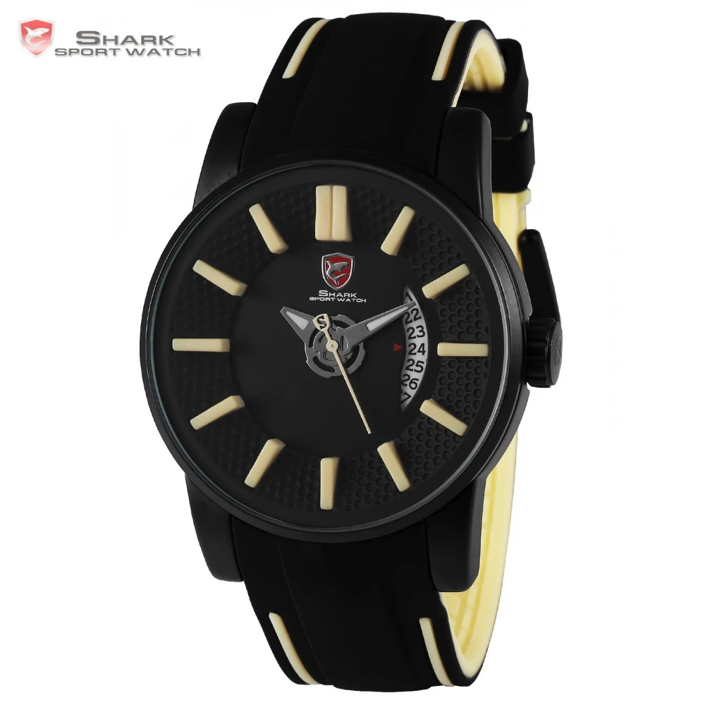 Серый Reef Shark Спортивные Часы 2017 НОВЫЙ Люксовый Бренд Мужчины Дата хаки Аналоговый