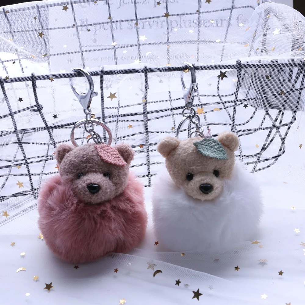 2019 осенне-зимние модели корейский плюшевый медведь брелок для ключей подвеска
