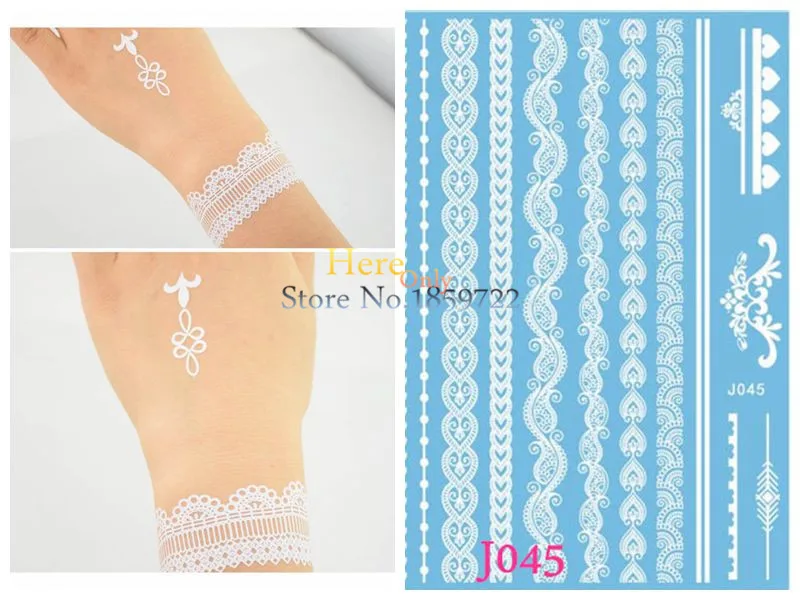 Красивая Белая искусственная татуировка для женщин 1 шт. | Красота и здоровье